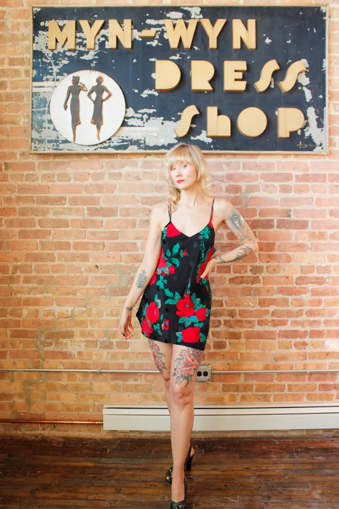 1990s Saks Fifth Ave Silk Slip Dress - Medium Petite
