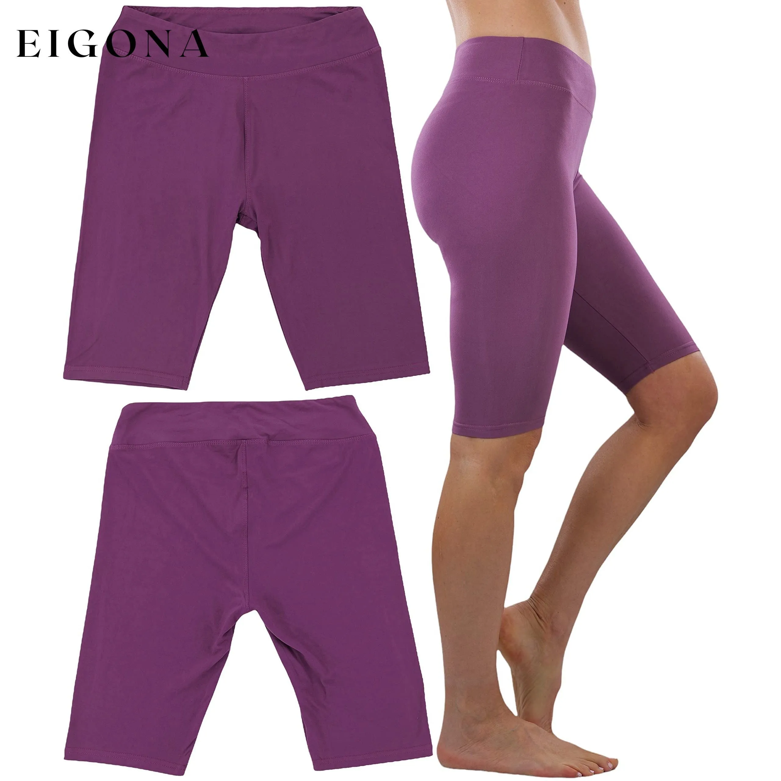 4-Pack: Women's Knee Length High Waisted Stretchy Microfiber Leggings