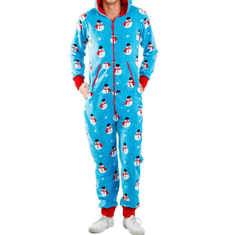 Abstract Print Pajama Jumpsuit For Men's