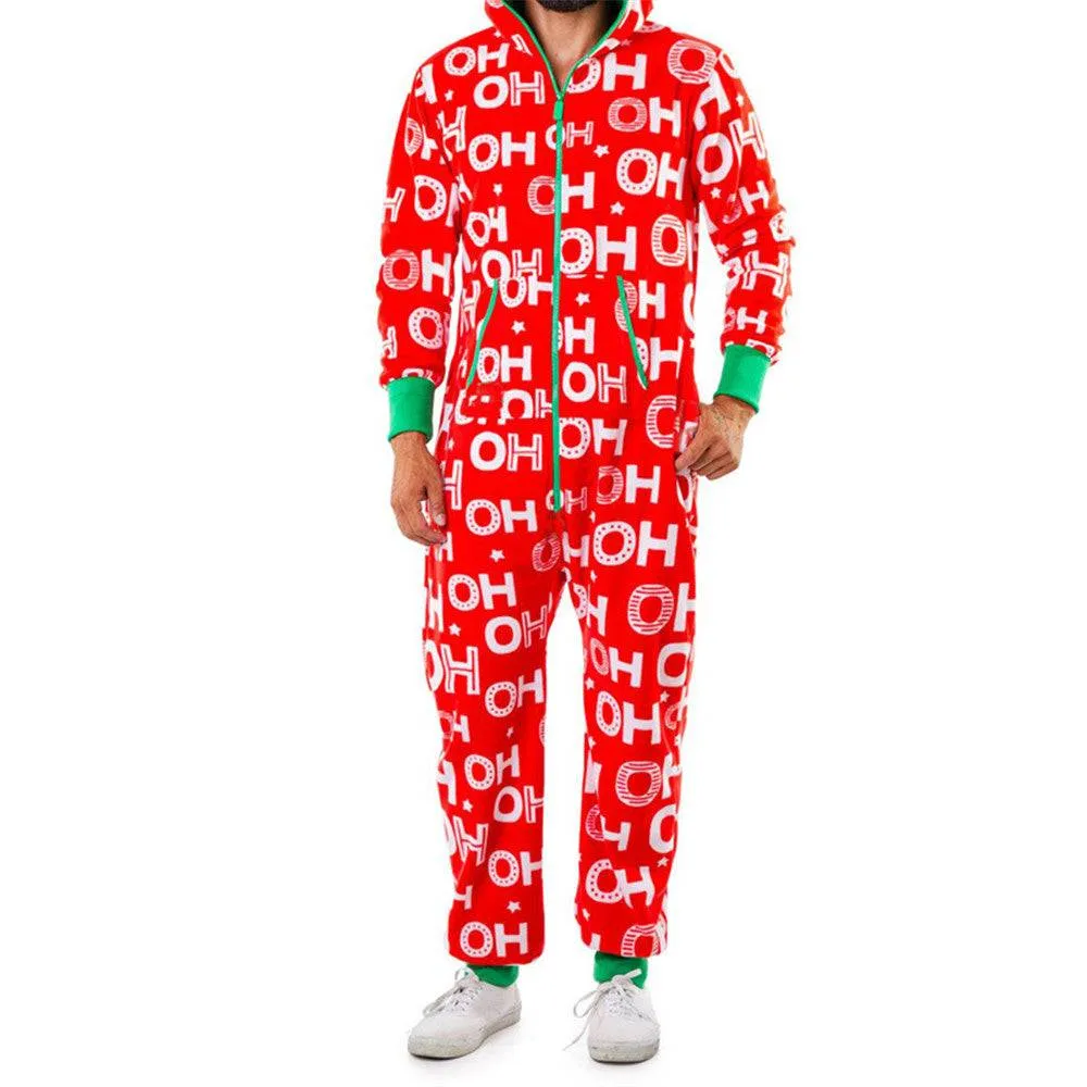 Abstract Print Pajama Jumpsuit For Men's