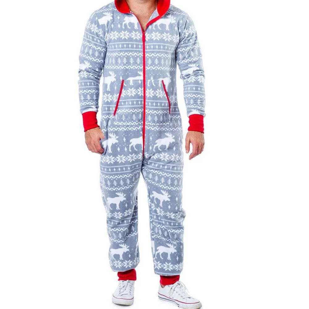 Abstract Print Pajama Jumpsuit For Men's