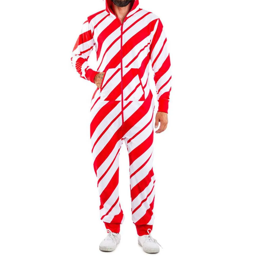Abstract Print Pajama Jumpsuit For Men's