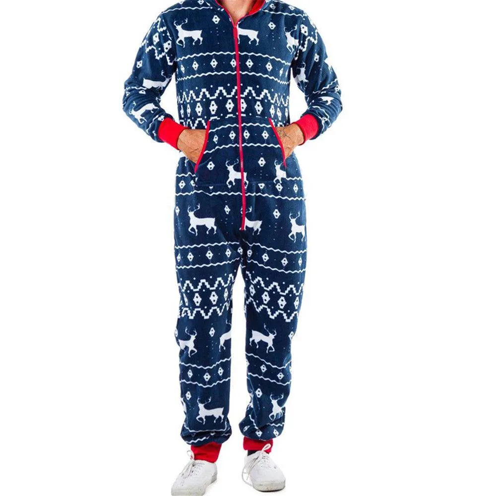 Abstract Print Pajama Jumpsuit For Men's