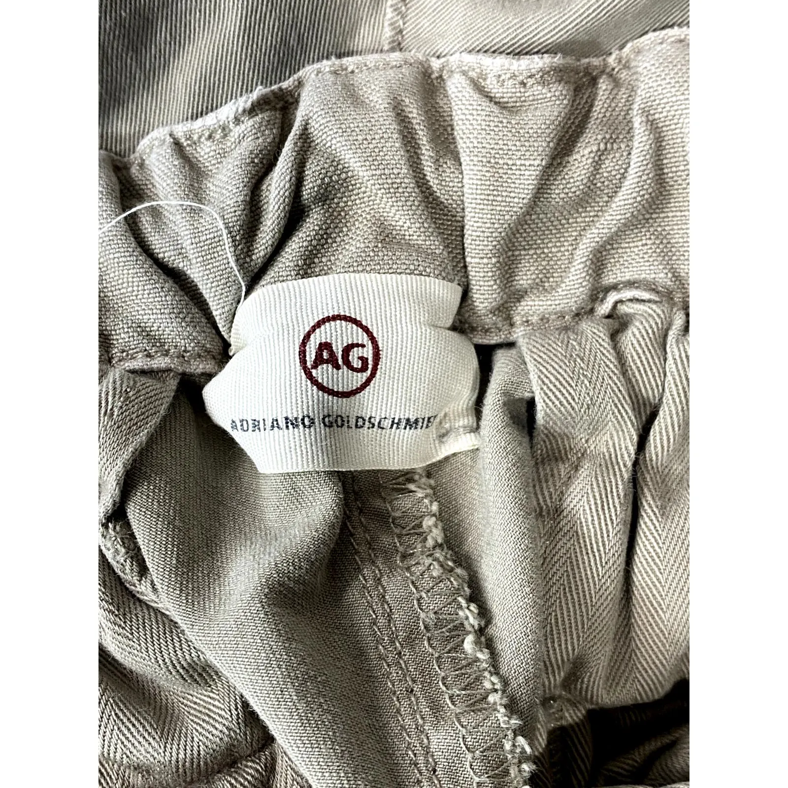 AG ADRIANO GOLDSCHMEID Women's Beige Caden Elastic Waistband Jogger Jeans SZ 33R