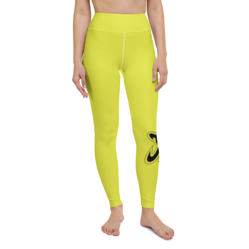 Athletic Apparatus Starship Black logo White stitch V3 Yoga Leggings