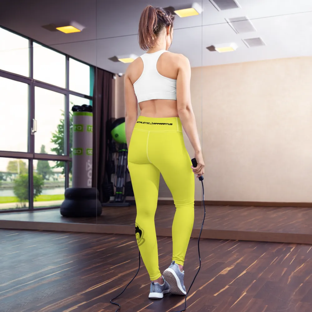 Athletic Apparatus Starship Black logo White stitch V3 Yoga Leggings