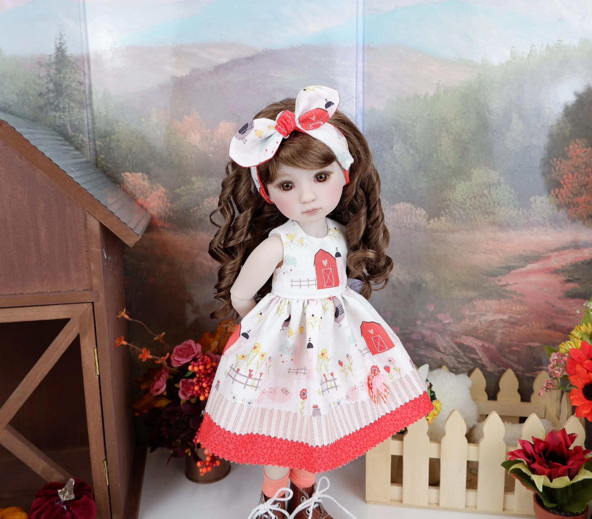 Barnyard - dress with boots for Ruby Red Fashion Friends doll