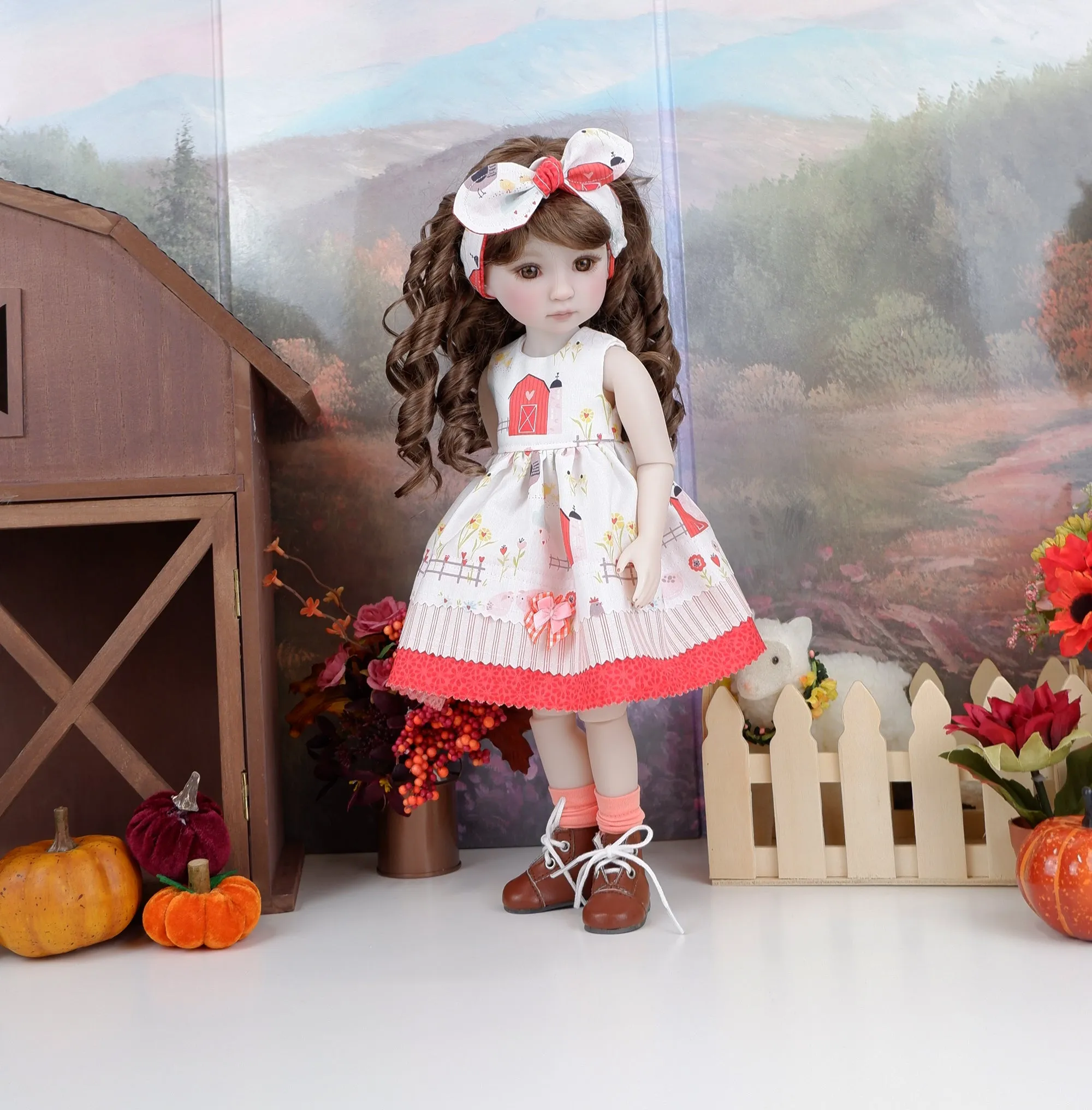 Barnyard - dress with boots for Ruby Red Fashion Friends doll