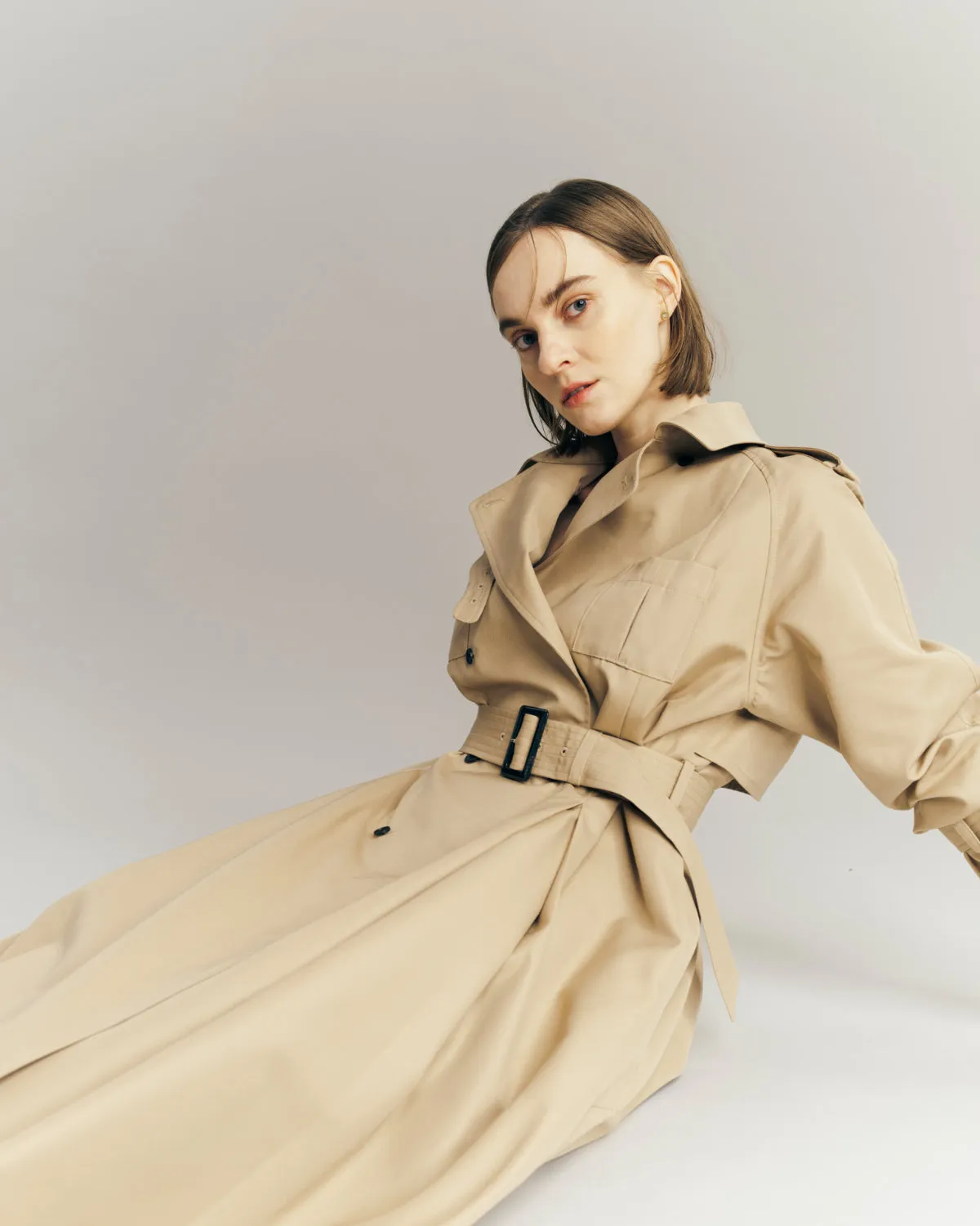 Belted Flare Trench coat