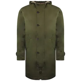 Ben Sherman Modern Mens Green Parka Jacket