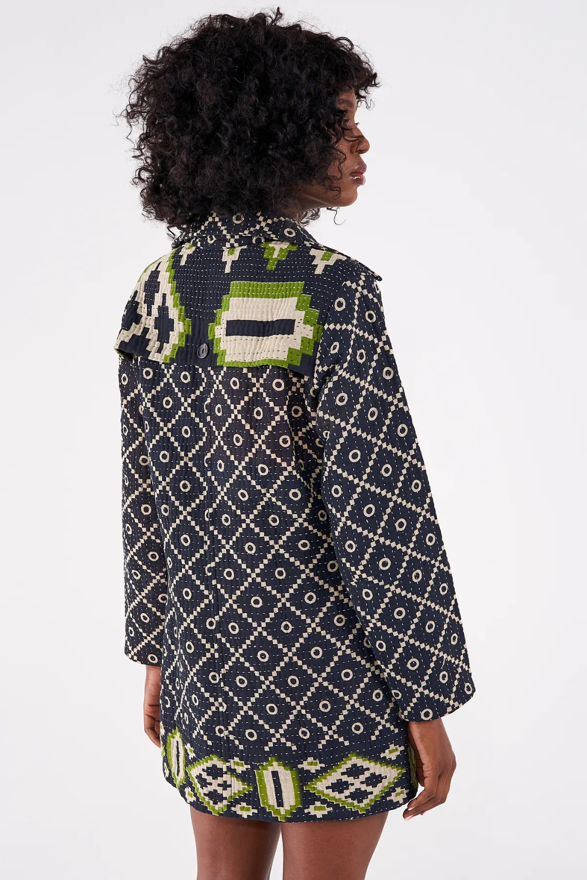 Black Diamond Trench Coat
