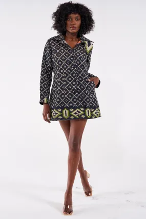 Black Diamond Trench Coat