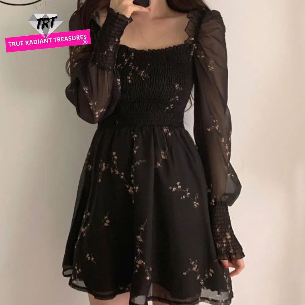 Black Vintage Spring Dress