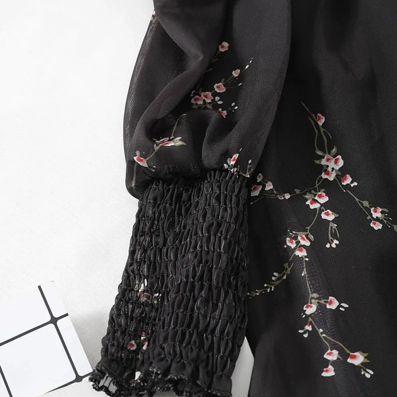Black Vintage Spring Dress