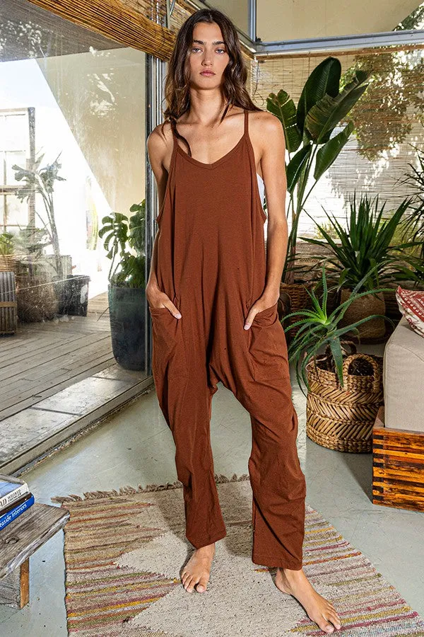 Chocolate Drop Crotch Jersey Jumpsuit
