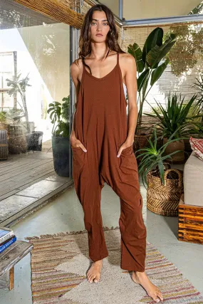 Chocolate Drop Crotch Jersey Jumpsuit
