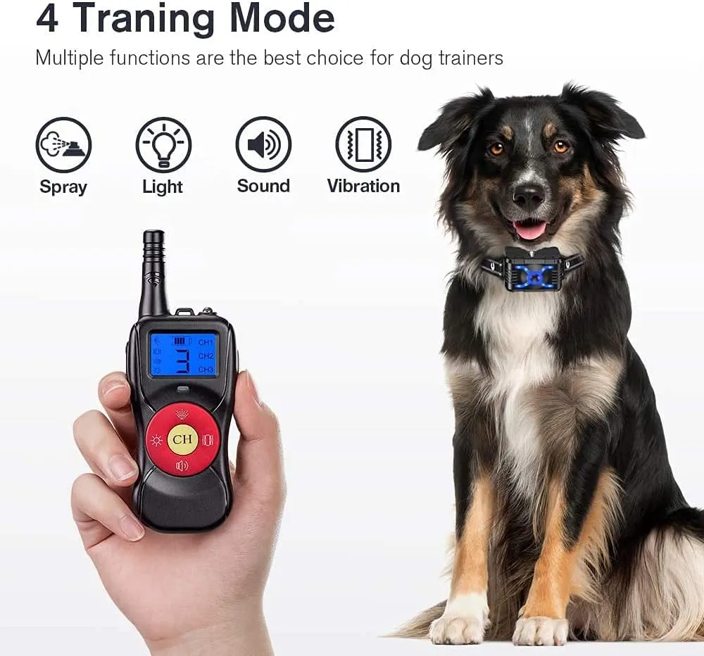 Citronella Deluxe Spray Stop Barking Collar with Remote, Dog Training Collar
