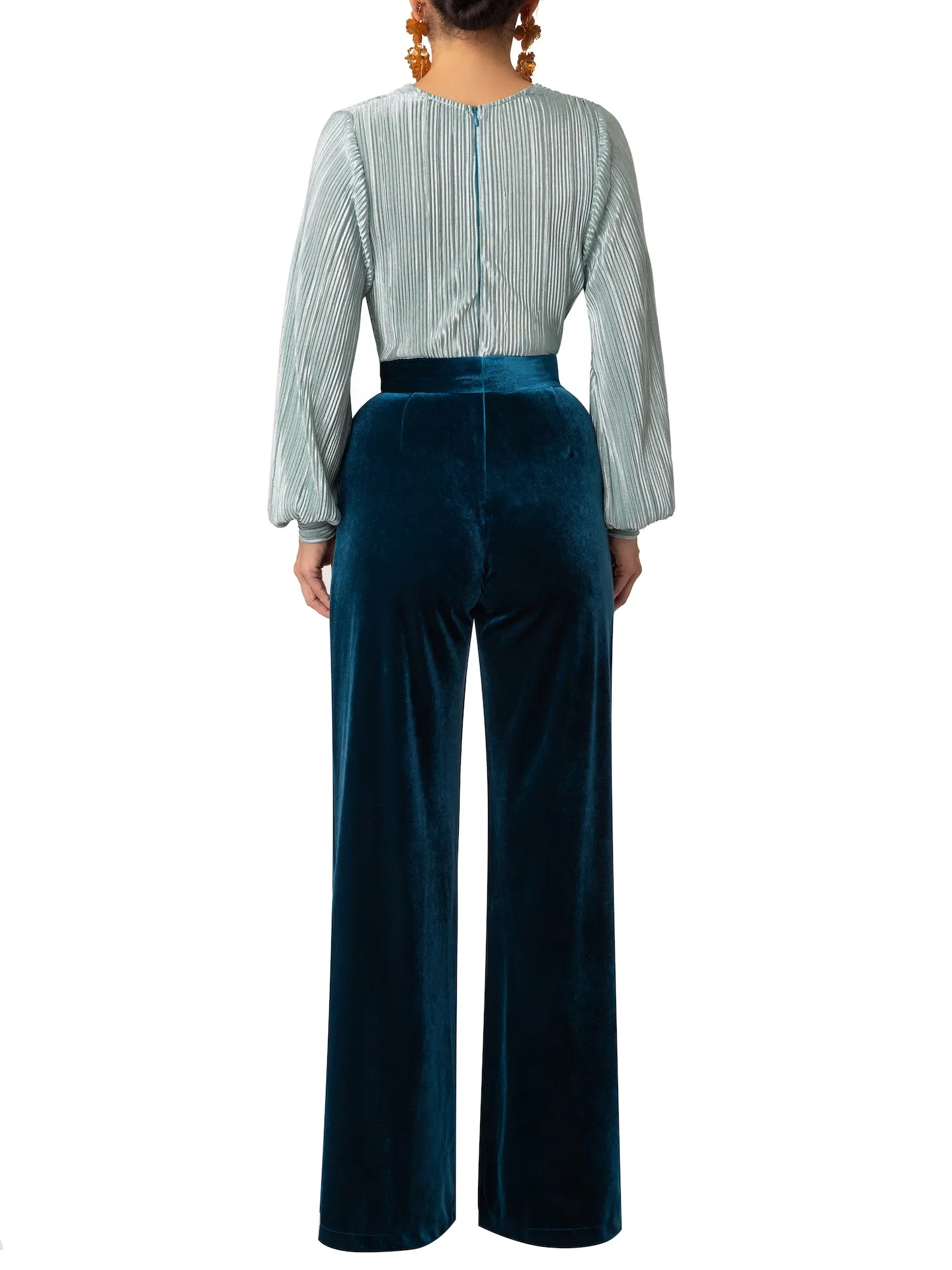 “Claudette” Petrol Contrast Jumpsuit