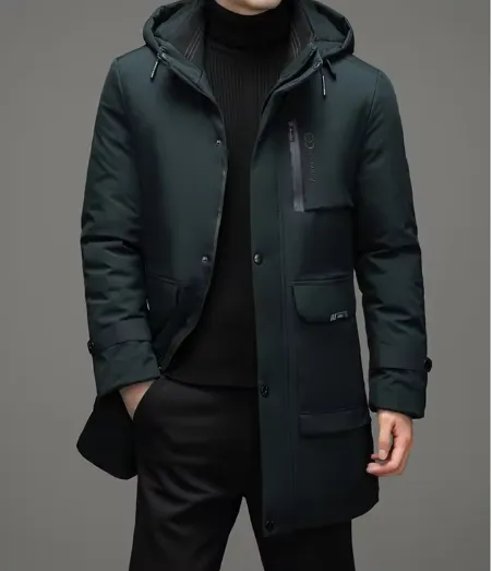 Dave Parka | Langer Eleganter Wasserdichter Wintermantel Herren für Luxuriösen Look
