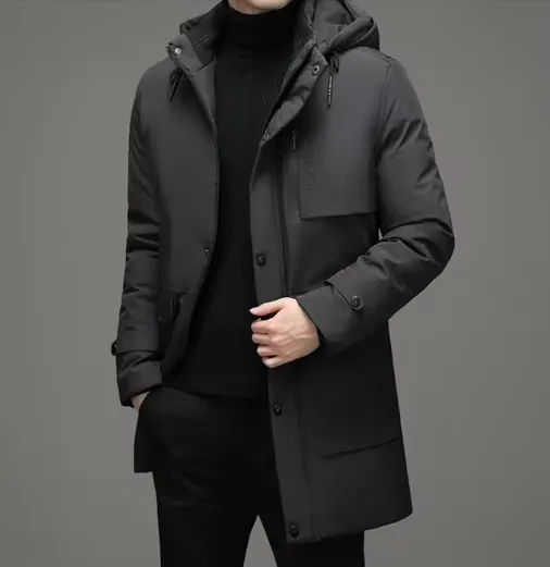 Dave Parka | Langer Eleganter Wasserdichter Wintermantel Herren für Luxuriösen Look