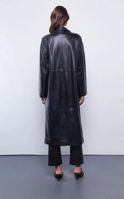 DEA | Dianne Leather Trench - Black