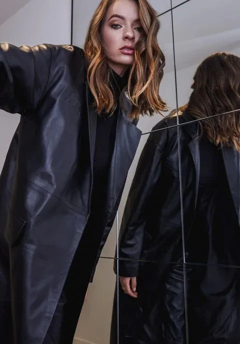 DEA | Dianne Leather Trench - Black