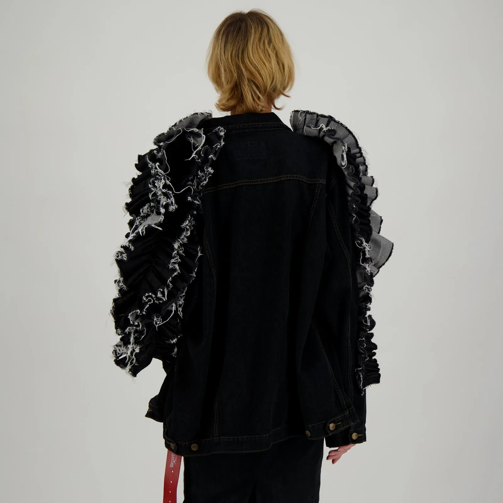 Denim Jacket Ruffles