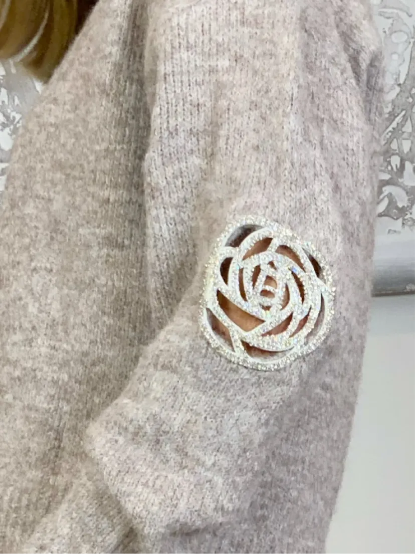 Diamanté Round NeckJumper
