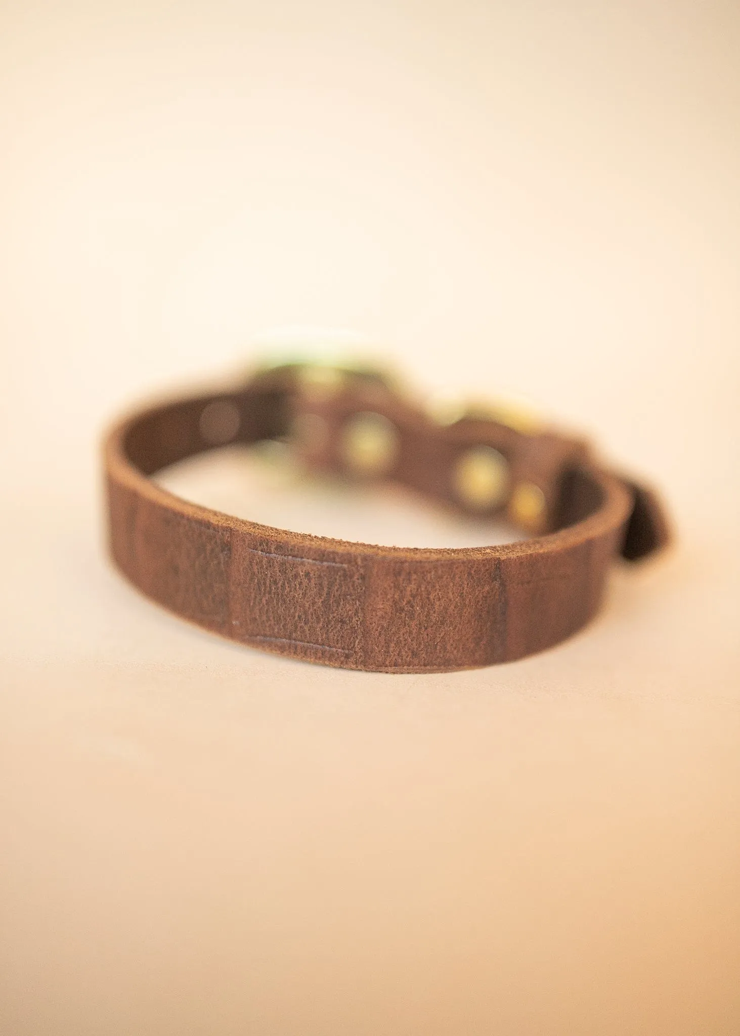 Dog Collar - Croc Print - 25mm - Vintage Brown