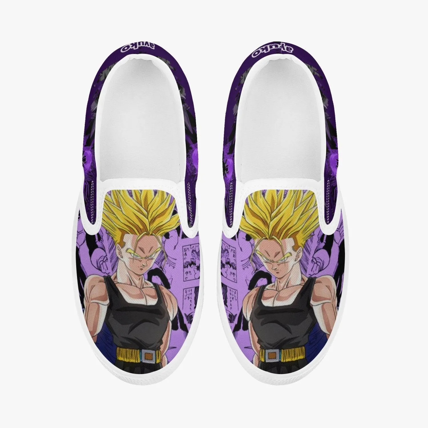 Dragonball Z Trunks Kids Slipons Anime Shoes