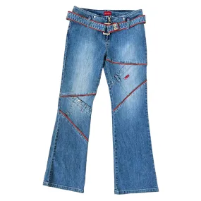 Early 2000s Funky Zipper Jeans (L)