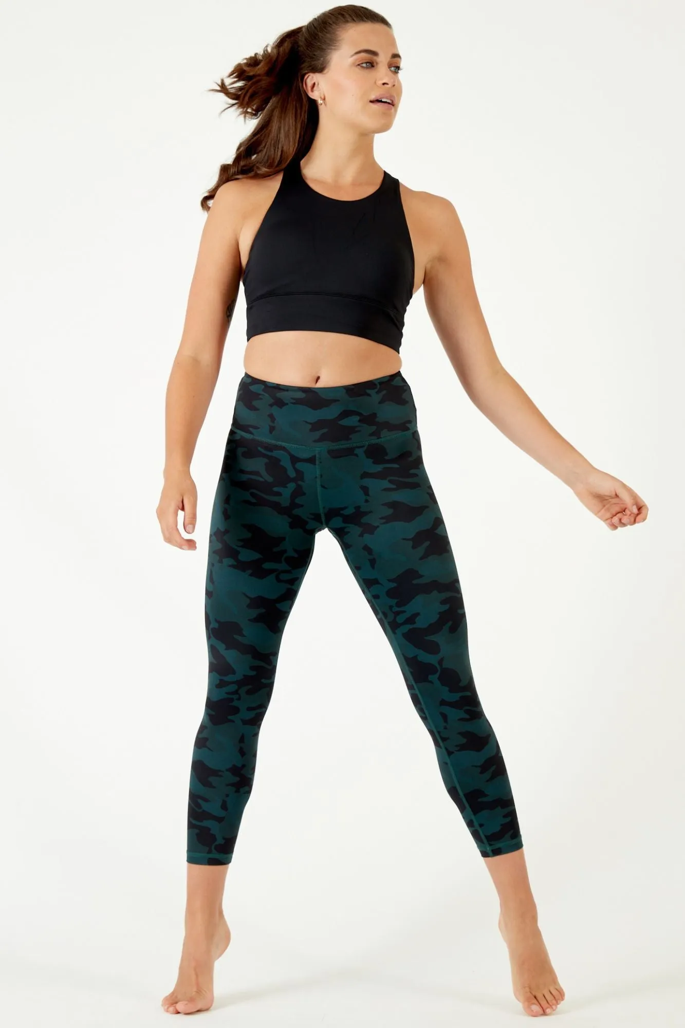 Emerald Camo High Waisted 7/8 Legging