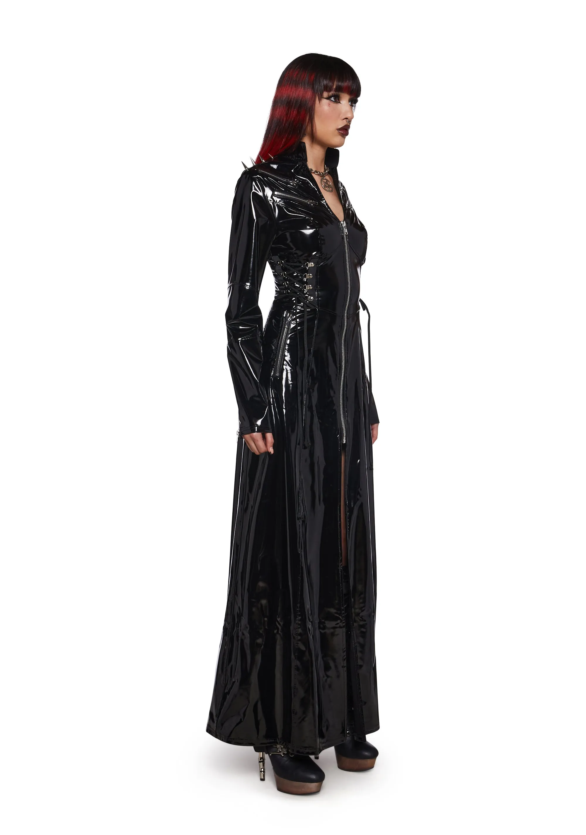 Fatal Trinity Patent Trench Coat