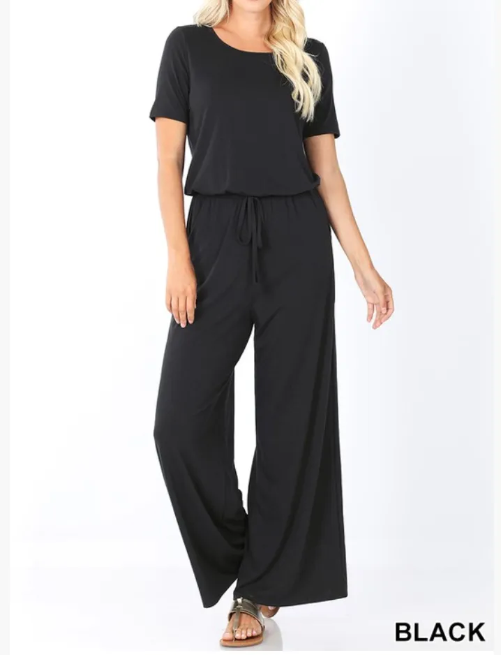 FINAL SALE On The Move Black Jumpsuit