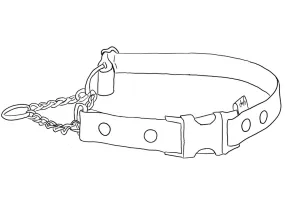 Fully Customizable Adjustable Leather Martingale Dog Collar with Quick Release Buckle