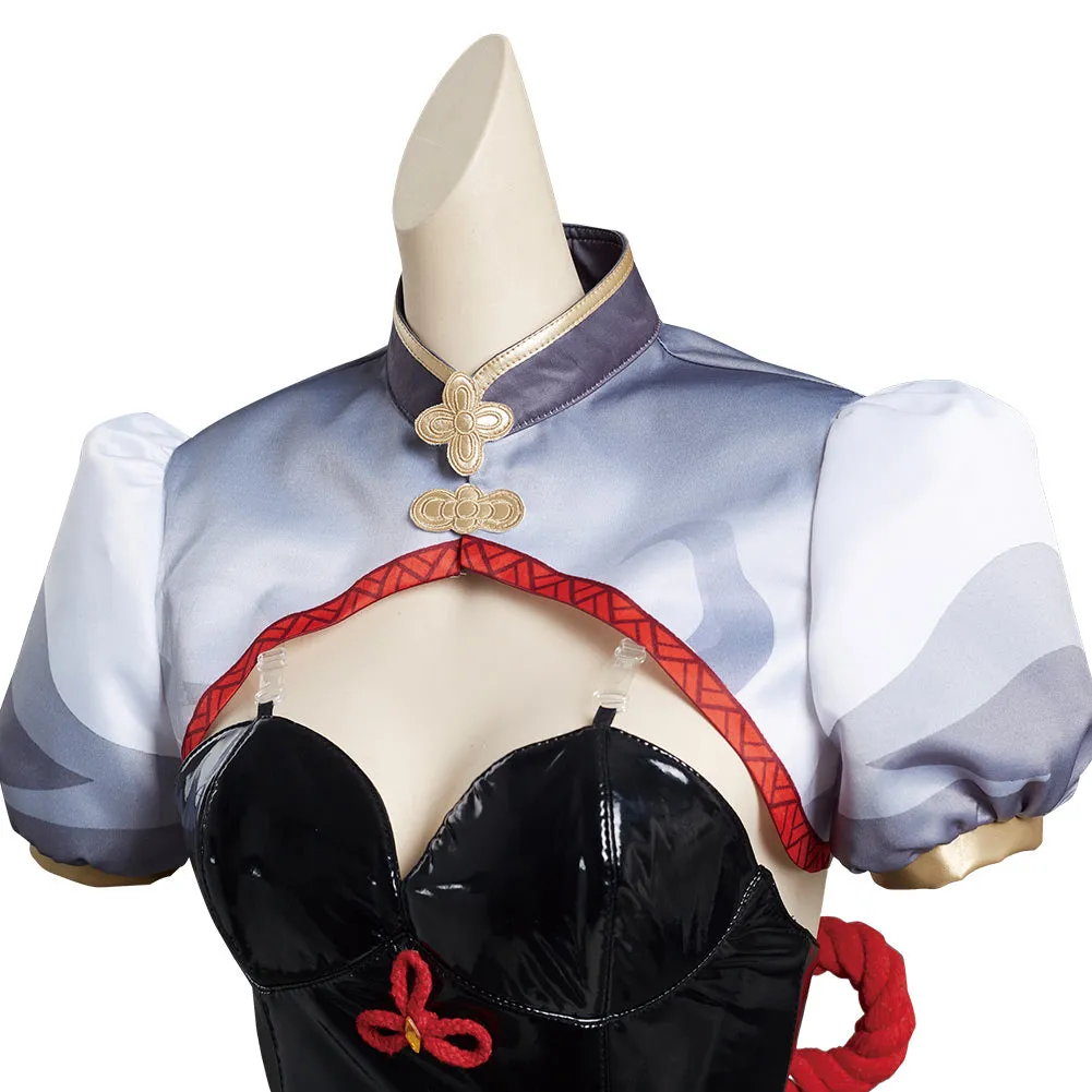 Genshin Impact Shen He Halloween Carnival Suit Cosplay Costume Bunny Girls Jumpsuit
