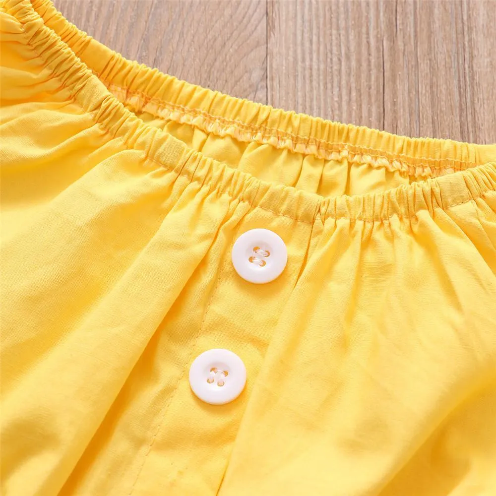 Girls Long Sleeve Solid Tops&Floral Flare Pants Wholesale Baby Girl Clothes
