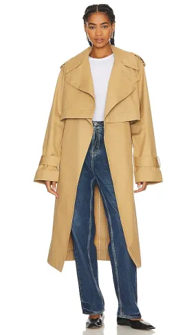 GRLFRND The Convertible Trench Coat in Tan