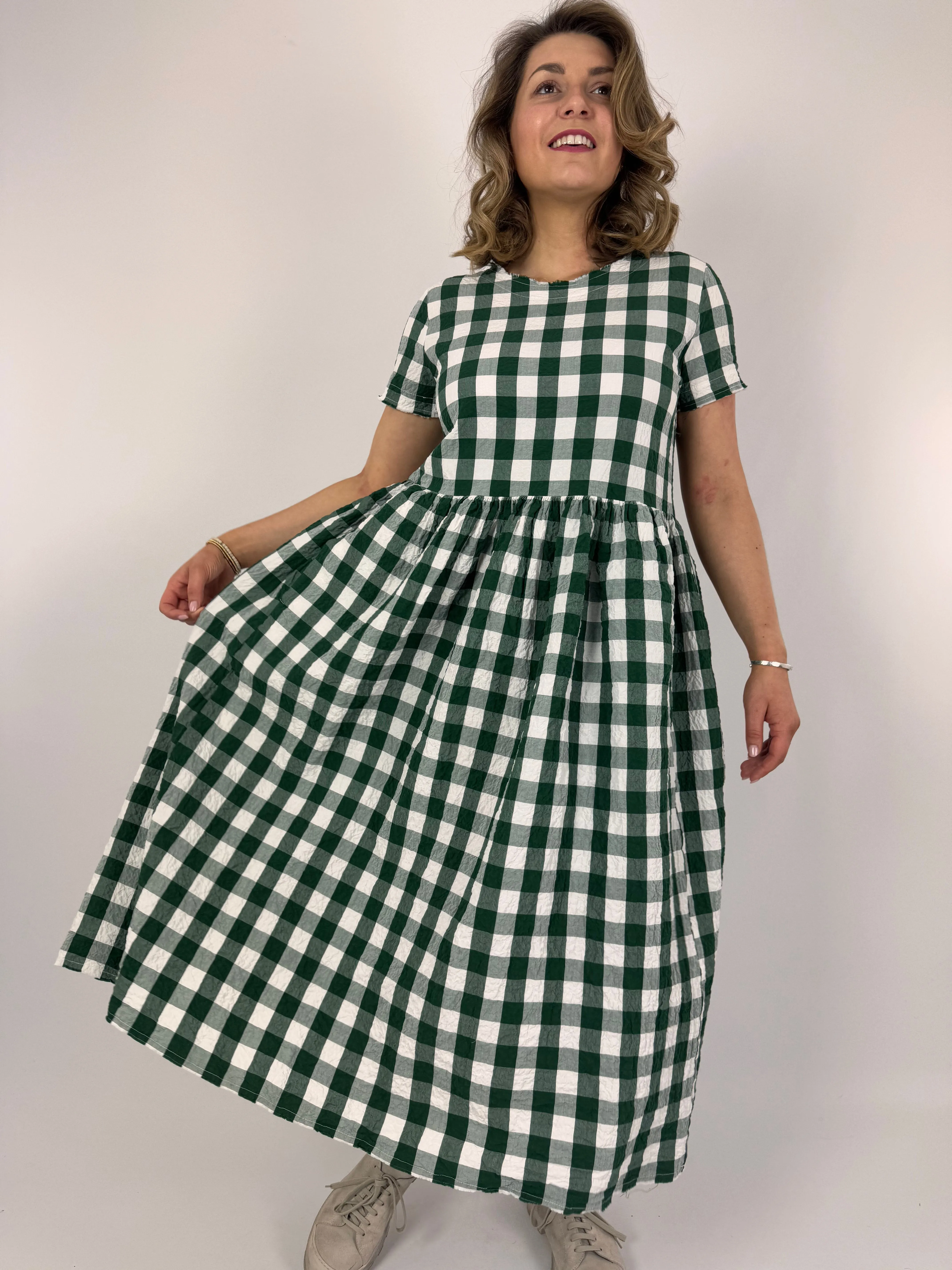 Hannoh Wessel Demi Dress Green Check