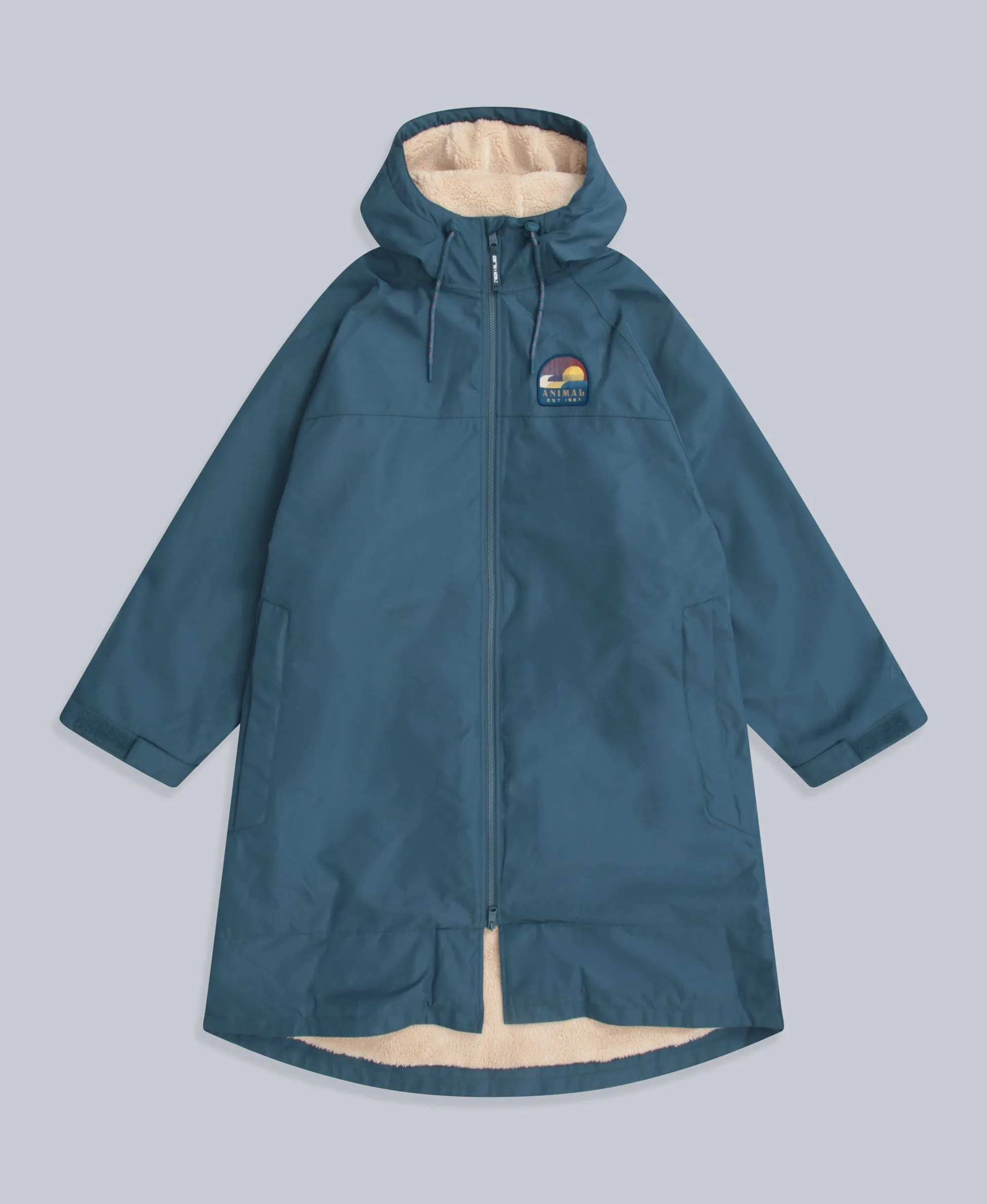 Hazey Mens Waterproof Beach Parka - Blue