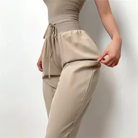 High-Waisted Drawstring Joggers