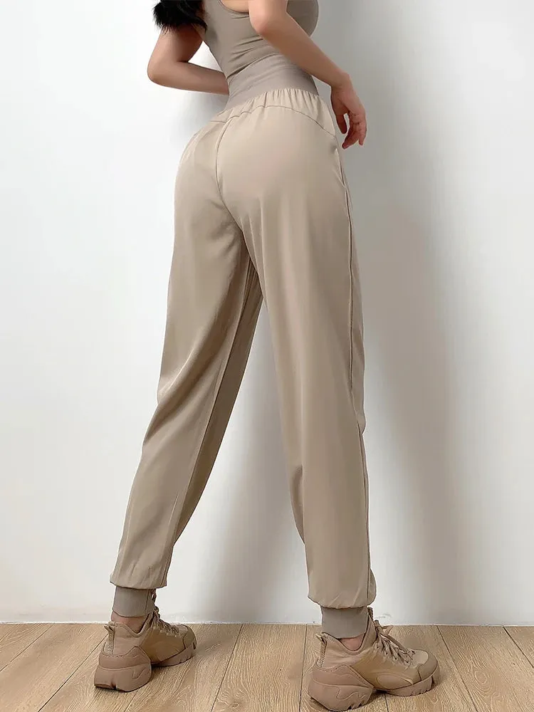 High-Waisted Drawstring Joggers