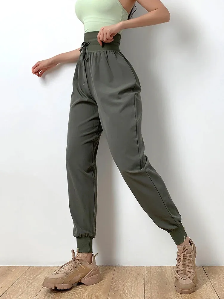 High-Waisted Drawstring Joggers