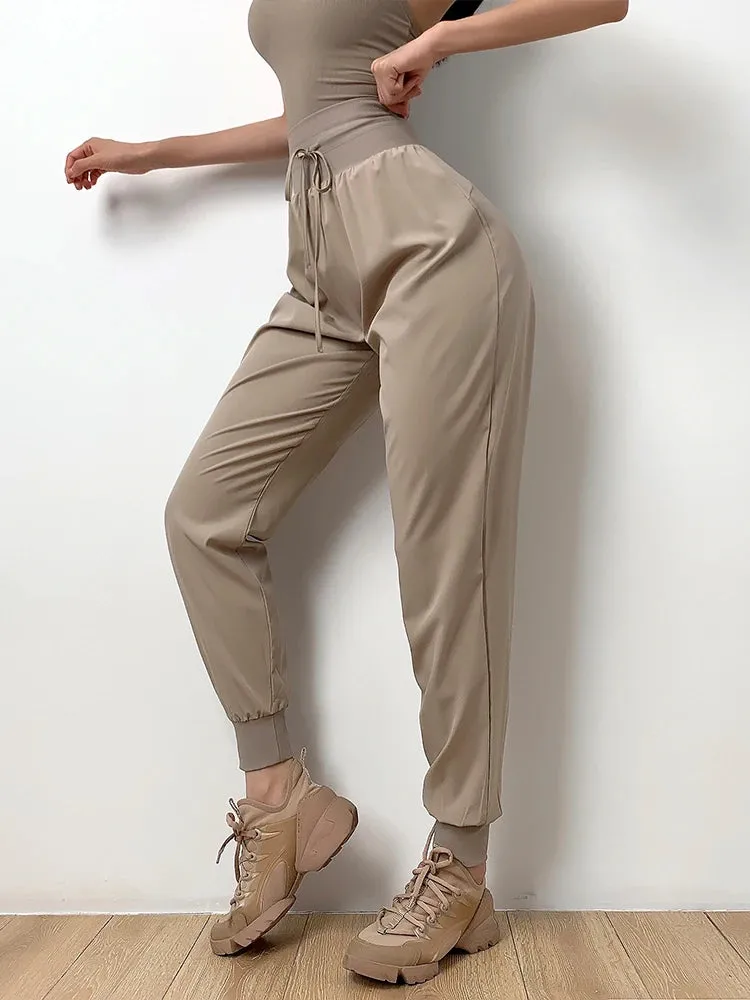 High-Waisted Drawstring Joggers