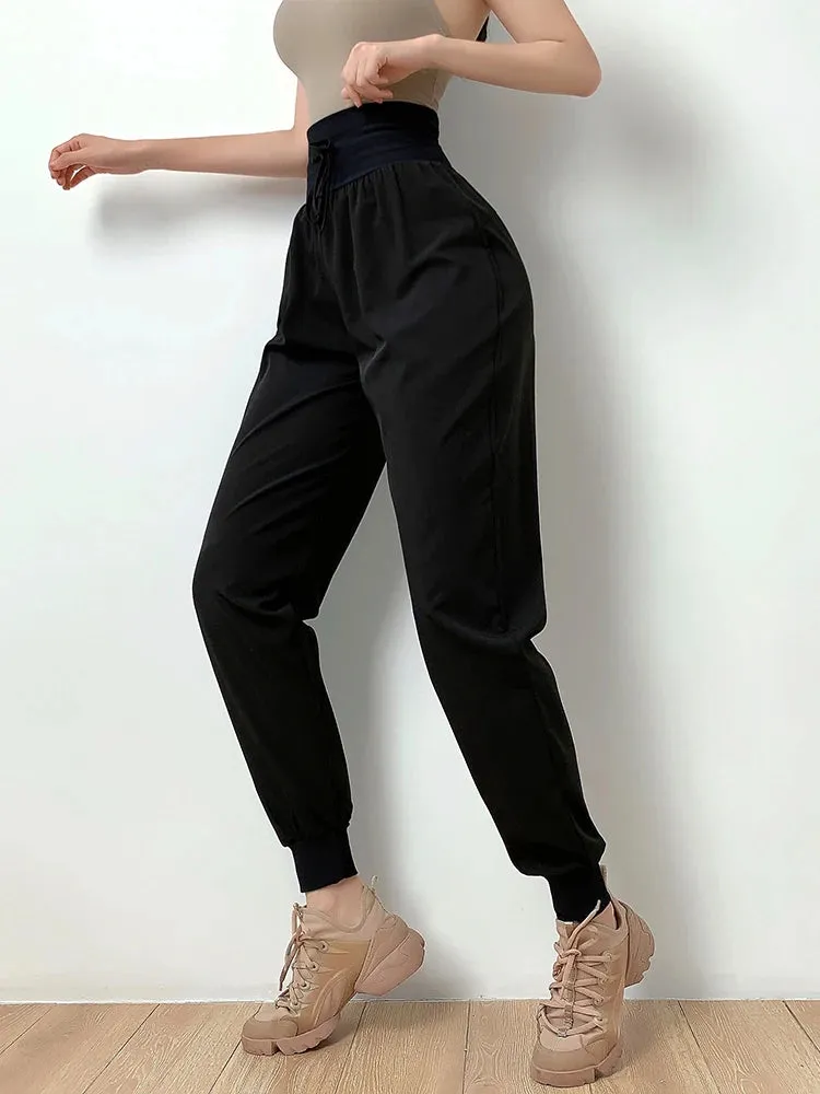 High-Waisted Drawstring Joggers