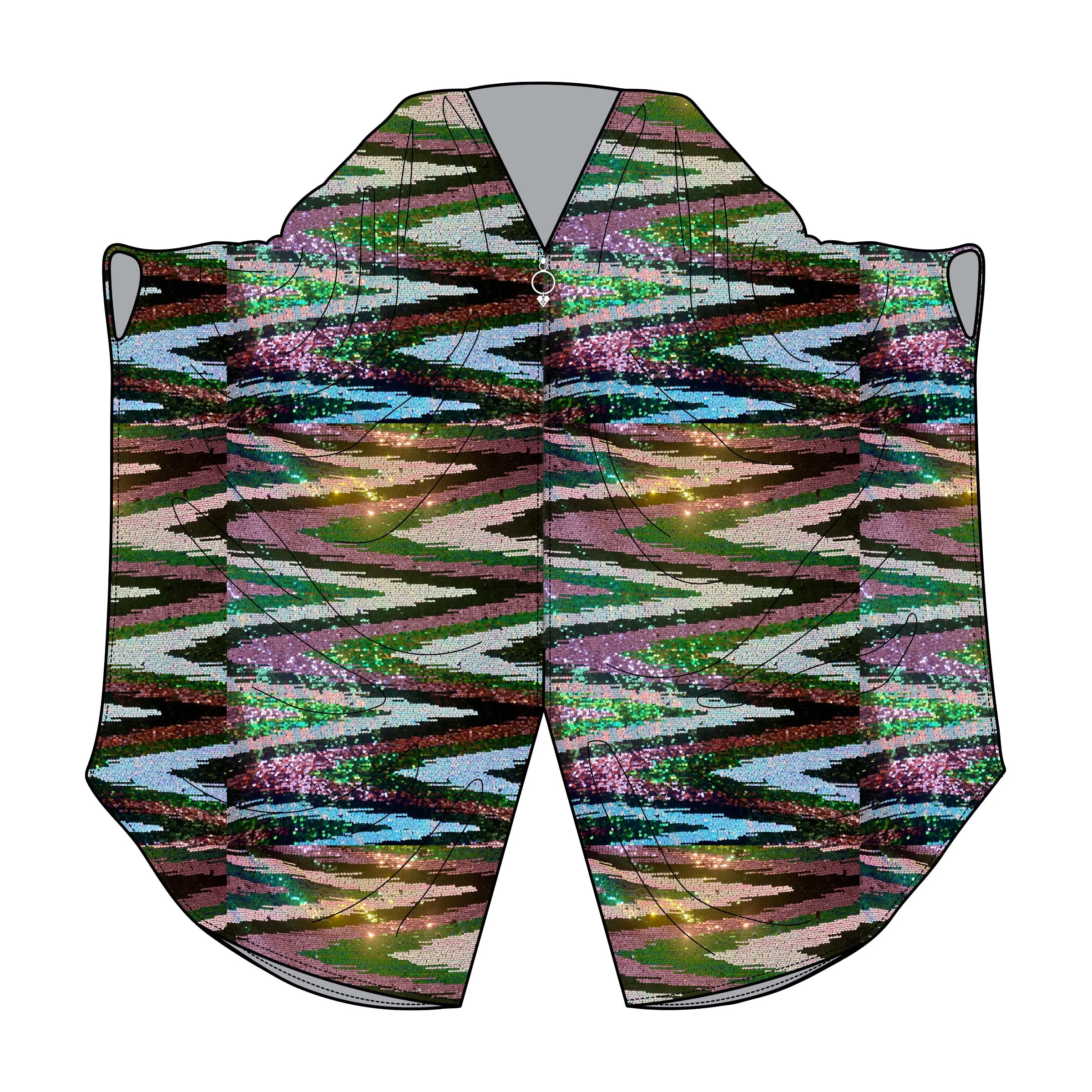 Iridescent White, Lilac and Green Ziggy Jumpsuit *INTRODUCTORY PRICE*