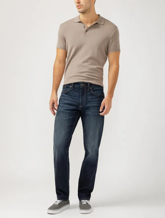 Jeans Silver Eddie Athletic Fit Tapered Leg "indigo foncé"