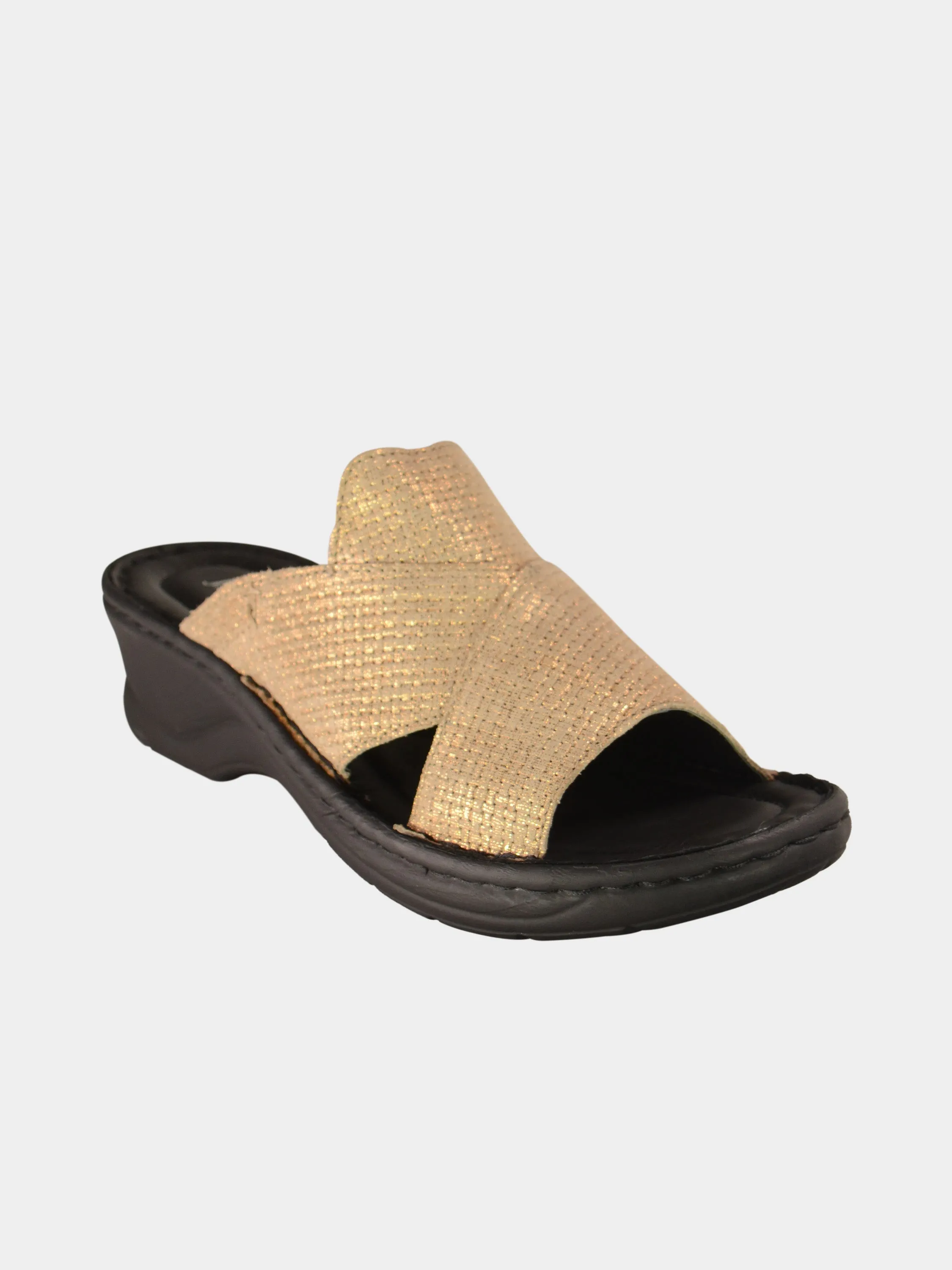 Josef Seibel Women's Slider Sandals in Brown Suede