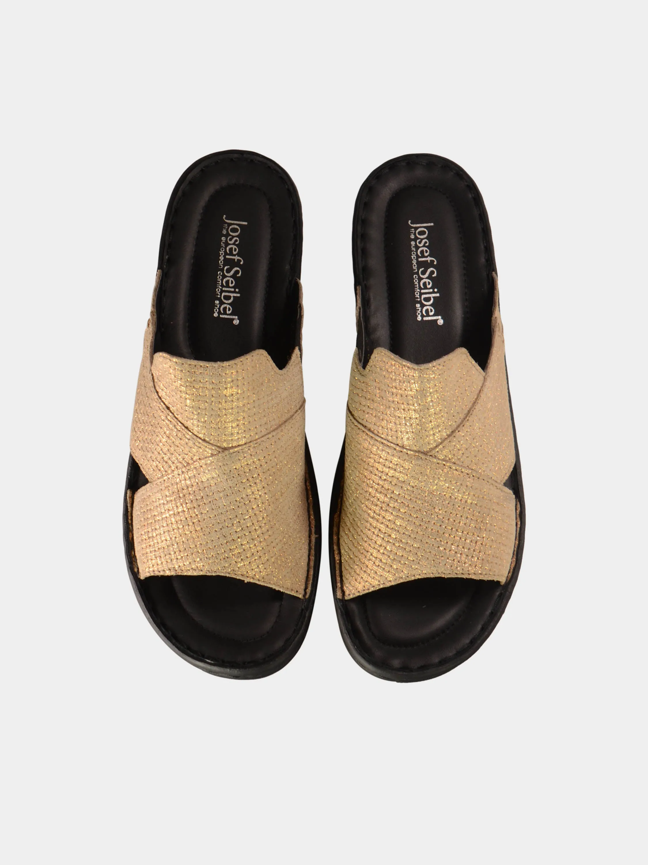 Josef Seibel Women's Slider Sandals in Brown Suede