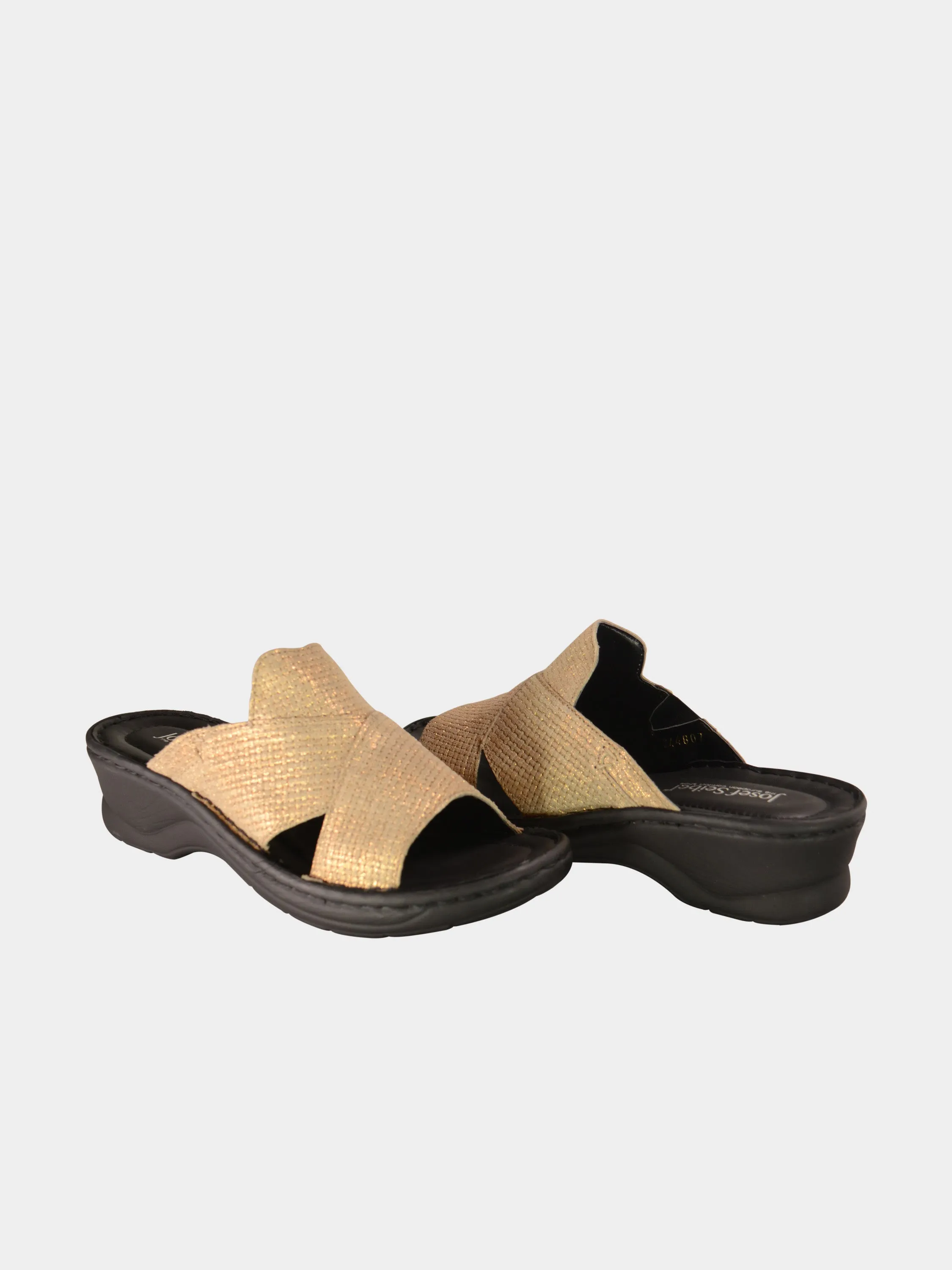 Josef Seibel Women's Slider Sandals in Brown Suede